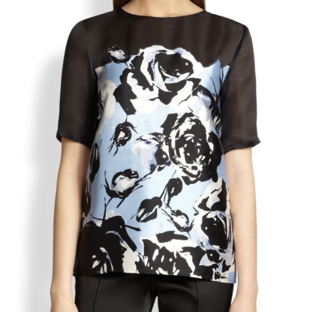 St John silk blouse